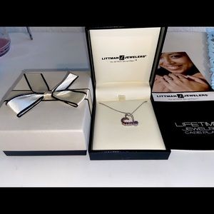 Purple Heart necklace from Littman Jewelers